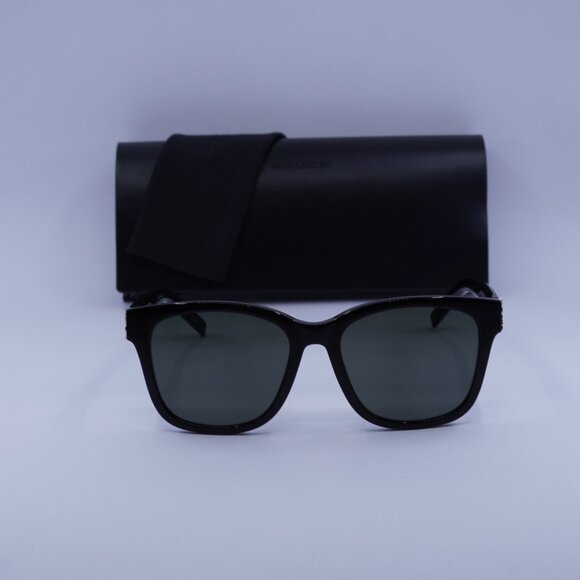 Saint Laurent SLM68 001 Square Sunglasses – Black/Grey - Picture 3 of 10